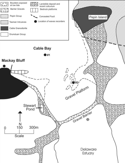 Wave energy and clast transport in eastern Tasman Bay, New Zealand
